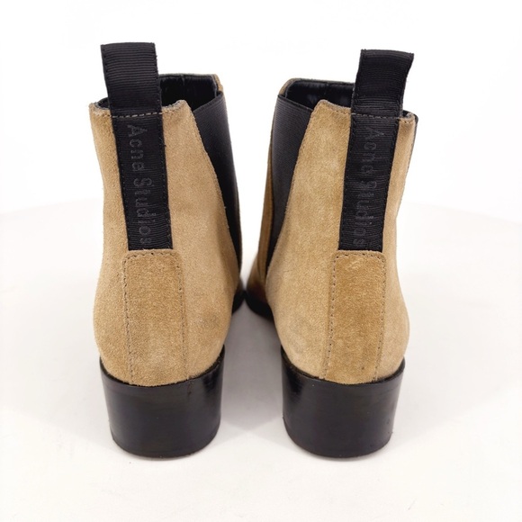 Acne Studios Jensen Suede Ankle Boots Tan Beige | Size 38 / 7.5 - Picture 11 of 16
